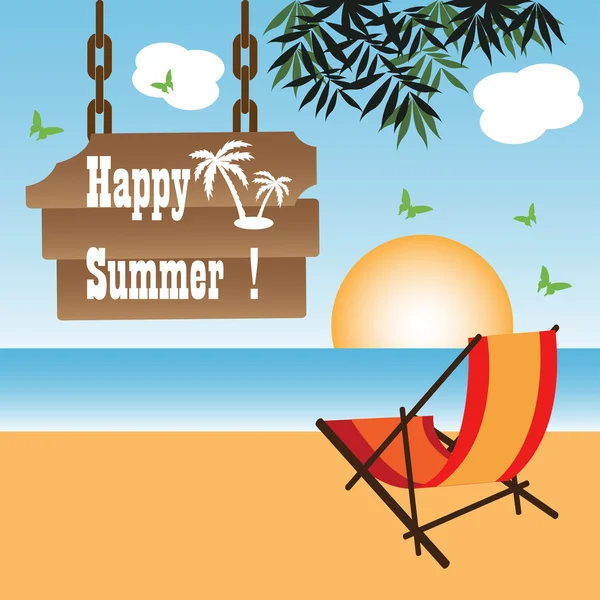 Happy summer — Stock Vector