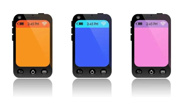 Geïsoleerde smartphones — Stockvector