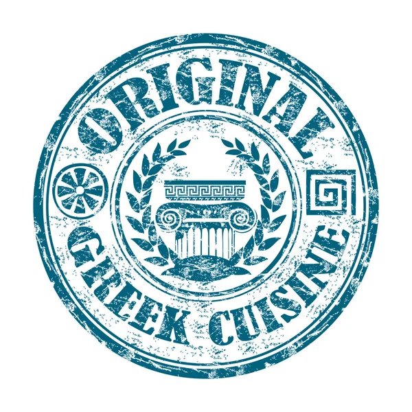 Original cocina griega grunge sello de goma — Vector de stock