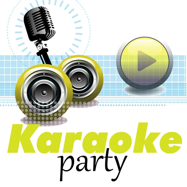 Karaoke feest — Stockvector