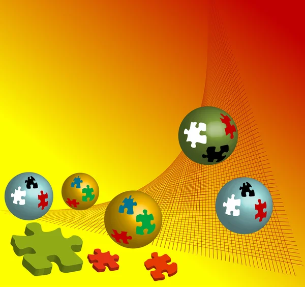 Boules de puzzle — Image vectorielle