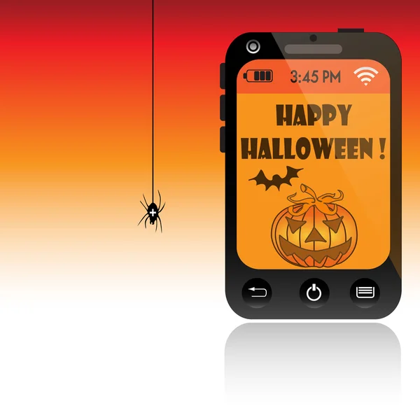 Smartphone Halloween — Vetor de Stock