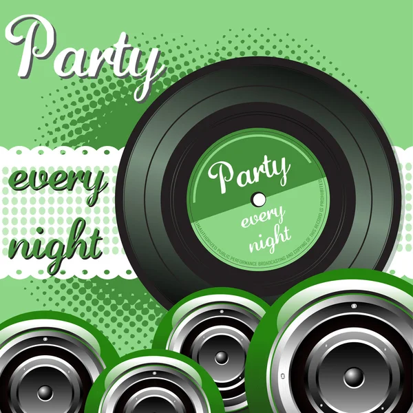 Party every night — Stock Vector