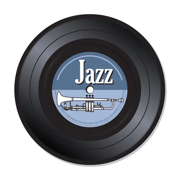 Disque vinyle jazz — Image vectorielle