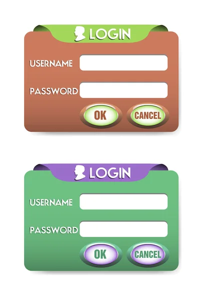 Two login templates — Stock Vector