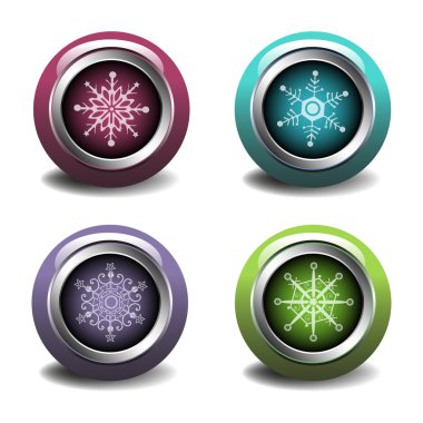 kar tanesi düğmeleri