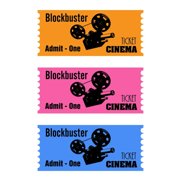 Billets de cinéma Blockbuster — Image vectorielle