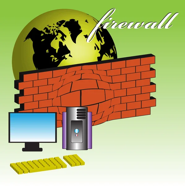 Firewall concept — Stock Vector
