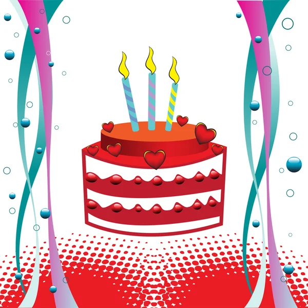 Birthday cake — Stock Vector