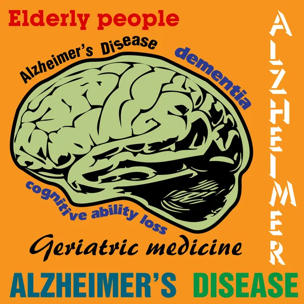 Alzheimer hastalığı Tema — Stok Vektör