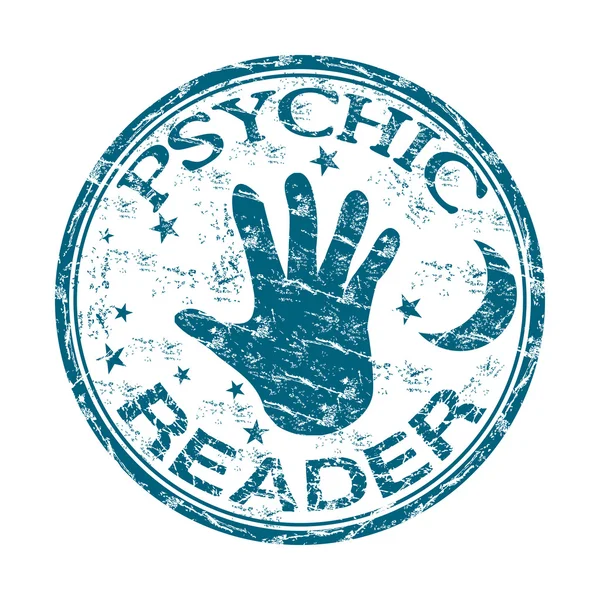 Psychic reader grunge Rubberstempel — Stockvector