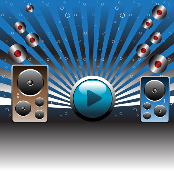 Loudspeakers and play button