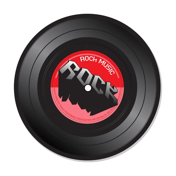 Rock muziek vinyl record — Stockvector