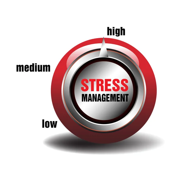 Stressz kezelése gombra — Stock Vector