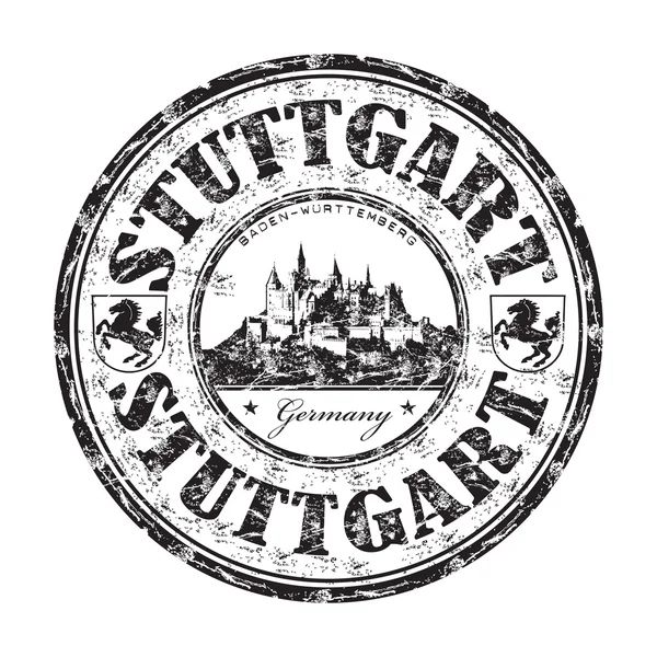 Carimbo de borracha grunge Stuttgart — Vetor de Stock