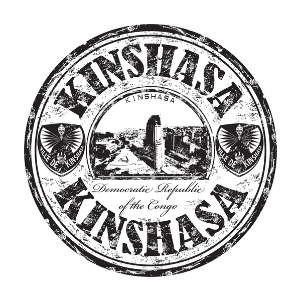 Kinshasa timbre caoutchouc grunge — Image vectorielle