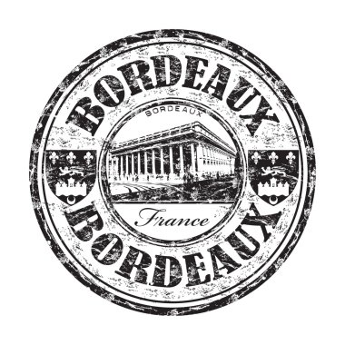 Bordeaux grunge lastik damgası