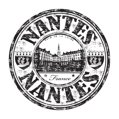 Nantes grunge lastik damgası