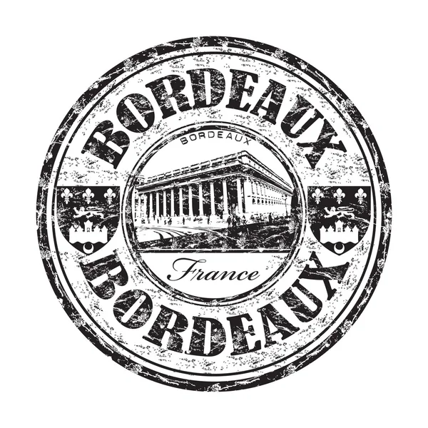 Bordeaux grunge rubberen stempel — Stockvector