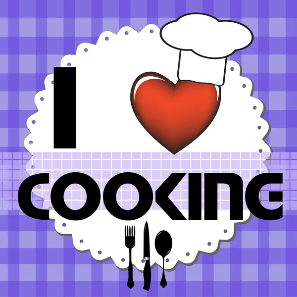 Jag älskar matlagning — Stock vektor