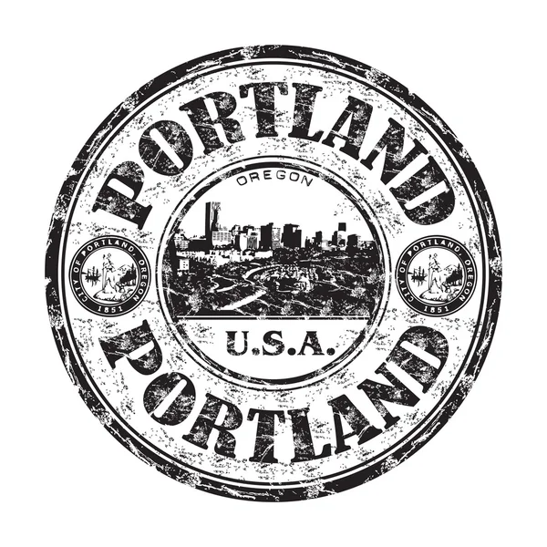 Timbre caoutchouc Portland grunge — Image vectorielle