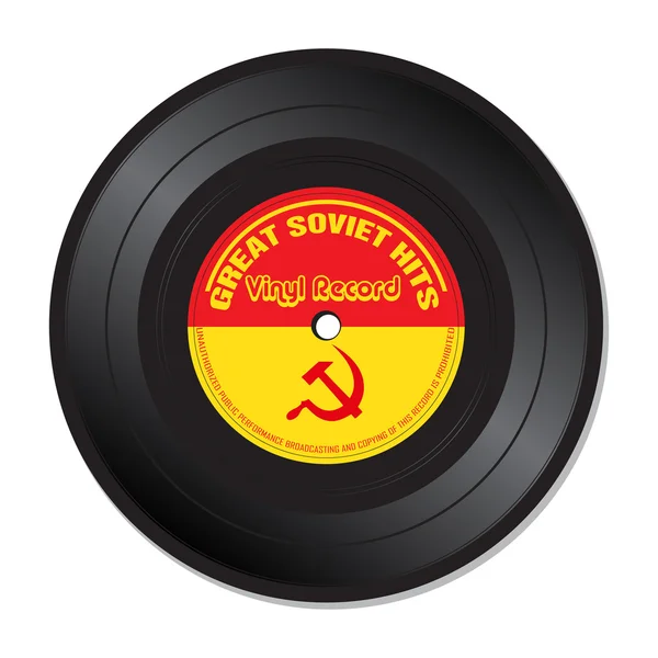Büyük Sovyet sayısı vinil kaydı — Stok Vektör