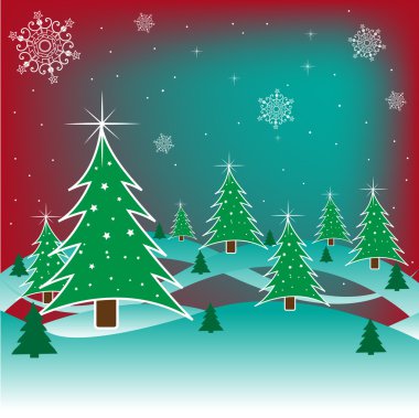 yeşil çam ağaçları