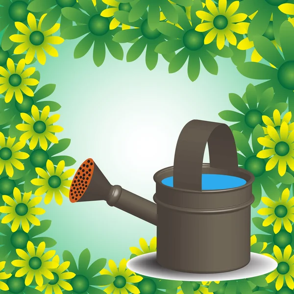 Watering flowers — Stock Vector
