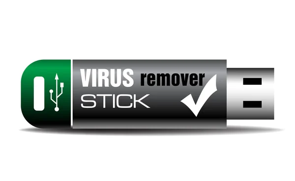Virus remover stick — Stock Vector