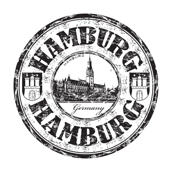 Hamburgo sello de goma grunge — Archivo Imágenes Vectoriales