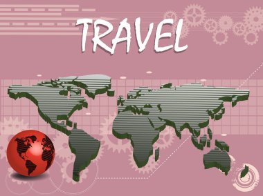 seyahat konsepti ile Dünya Haritası