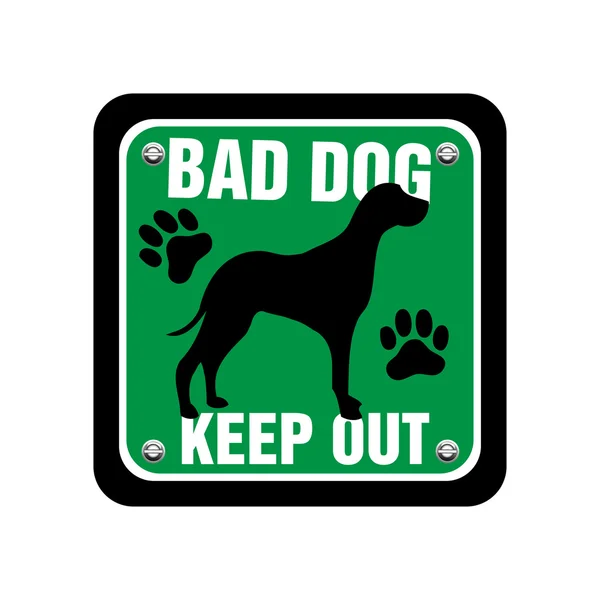 Bad dog plate — Stock Vector