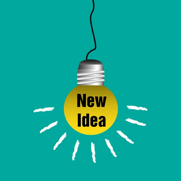 New idea light bulb — Stock Vector