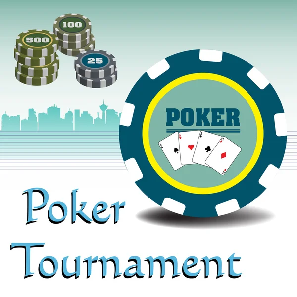 Poker tournament — Stock Vector