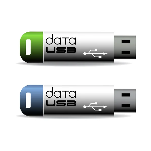 Données lecteurs flash USB — Image vectorielle
