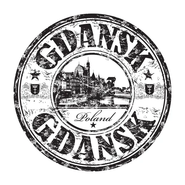 Gdansk grunge selo de borracha — Vetor de Stock