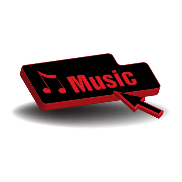 Music button — Stock Vector