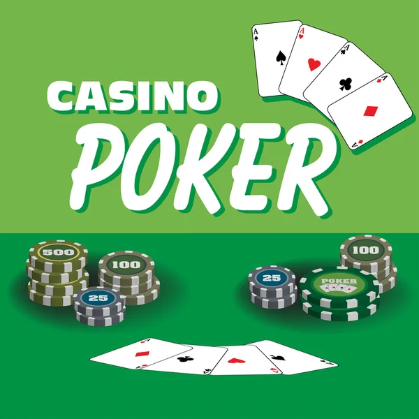 Casino poker — Stock Vector