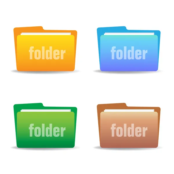 Folder set — Stock Vector
