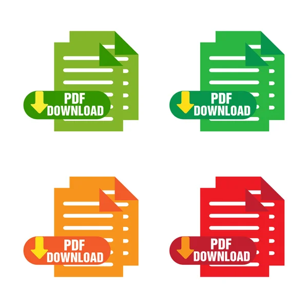 Pdf descargar iconos — Vector de stock