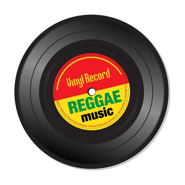 Reggae hudby vinyl záznam — Stockový vektor