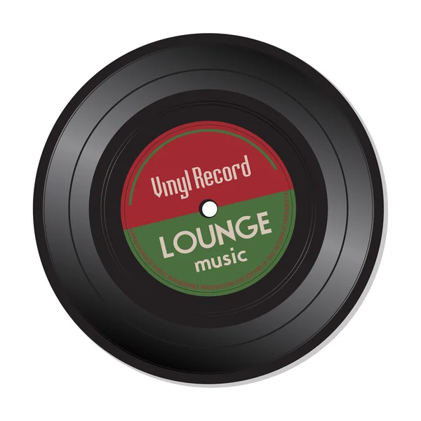 Lounge disco de vinil música — Vetor de Stock