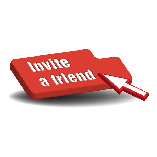 Invite a friend button — Stock Vector