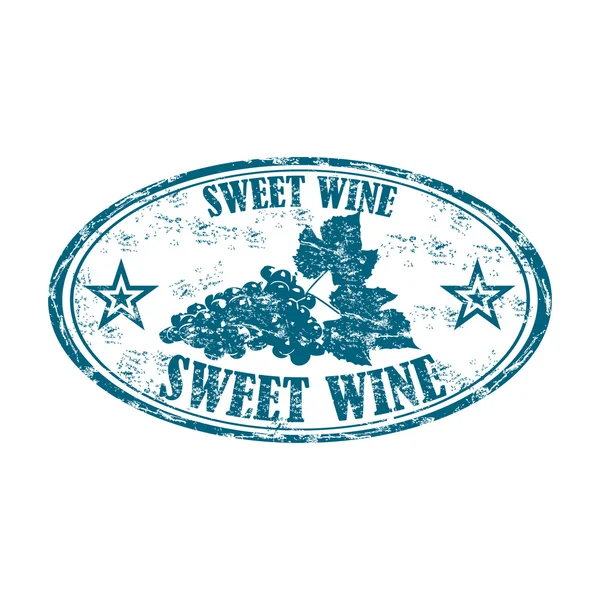 Sweet wine grunge rubber stamp — Stock Vector