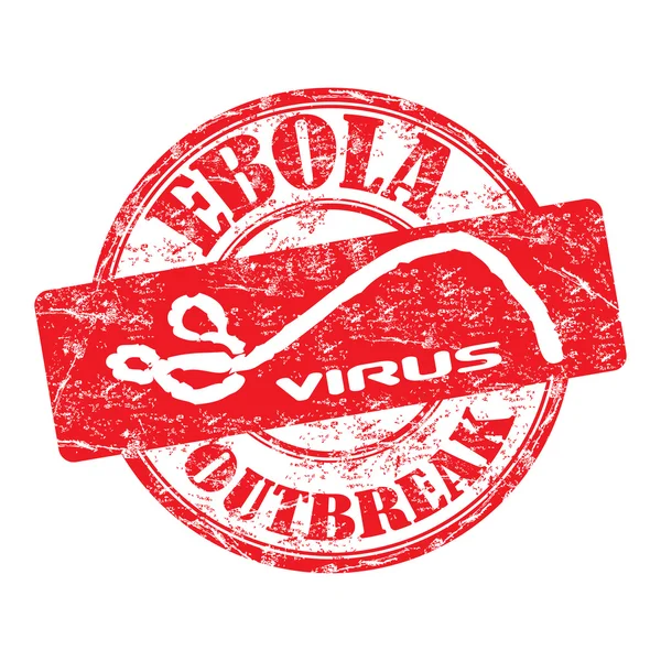埃博拉病毒爆发 grunge 橡皮戳 — 图库矢量图片