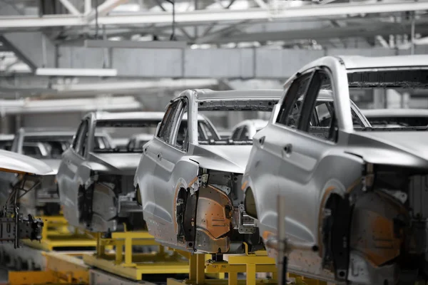 Fábrica Automóveis Corpo Carro Após Soldagem Lin — Fotografia de Stock