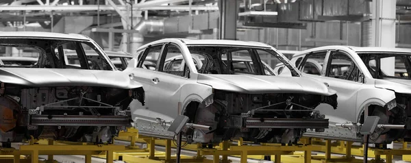 Завод Производству Автомобилей Кузов Автомобиля После Сварки Lin — стоковое фото