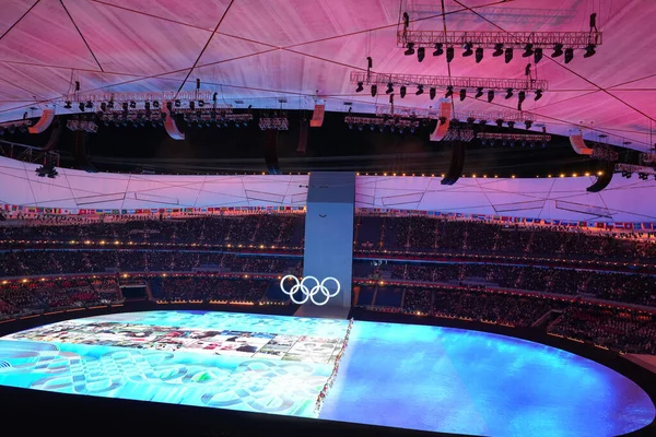 Pequim China Fevereiro 2022 Cerimônia Abertura Jogo Olímpico Inverno — Fotografia de Stock