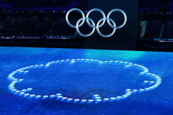Pequim China Fevereiro 2022 Cerimônia Abertura Jogo Olímpico Inverno — Fotografia de Stock