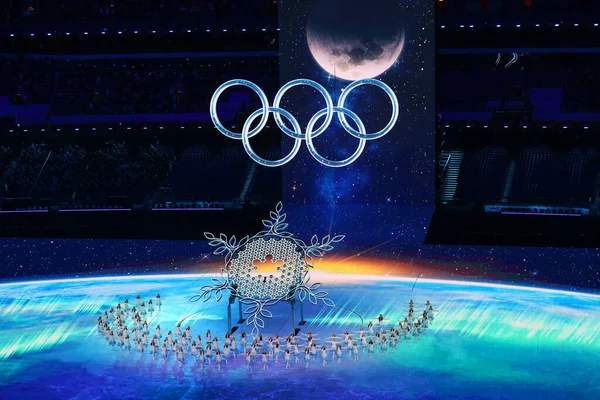 Beijing China Februari 2022 Openingsceremonie Van Olympische Winterspelen — Stockfoto